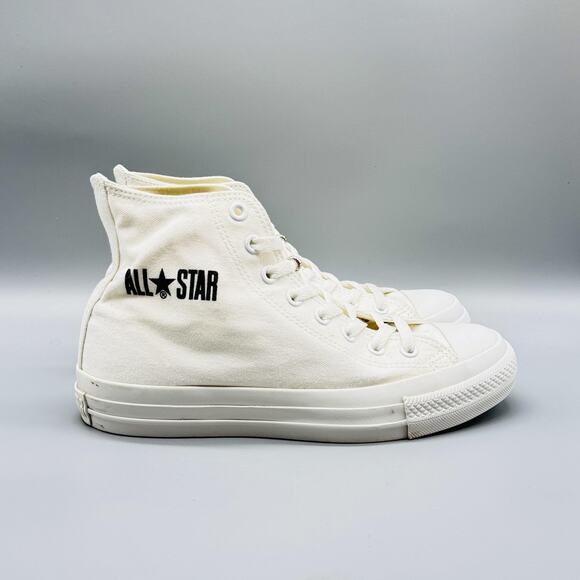 Converse Shoes Men 7.5 White Canvas All Star React 2.0 Footbed High Top Cat Face - Picture 1 of 13